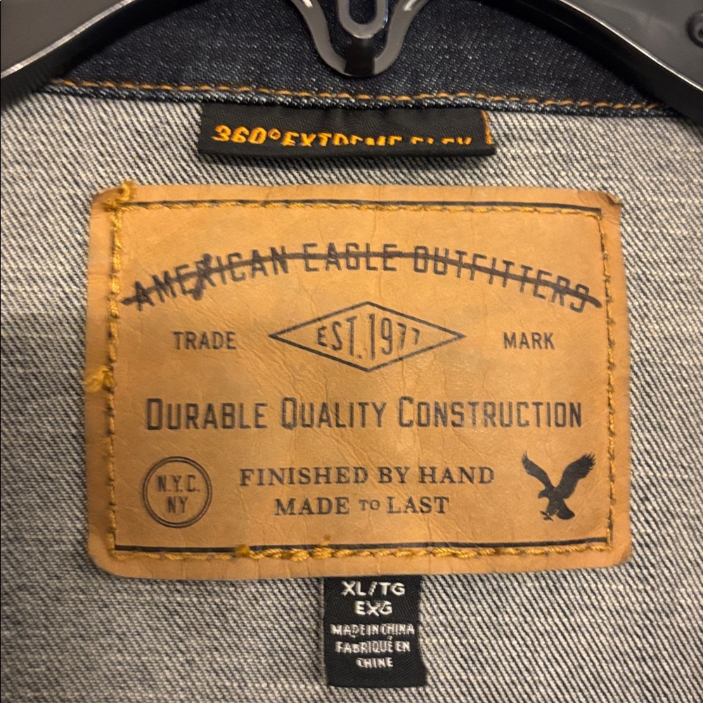 American Eagle Outfitters Men’s Blue Denim Jacket XL - Picture 5 of 6